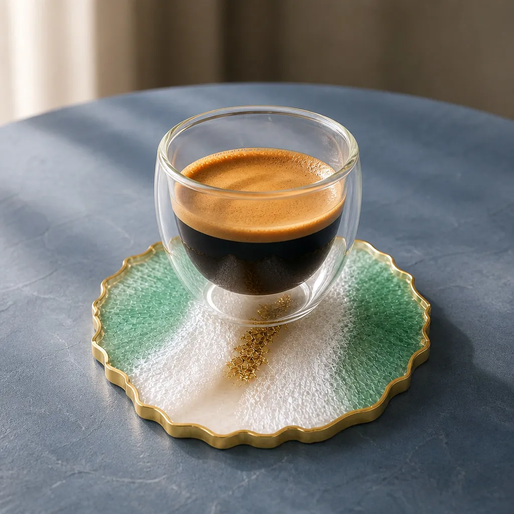 Gilded Jade Resin Coaster — photo 5 of 8