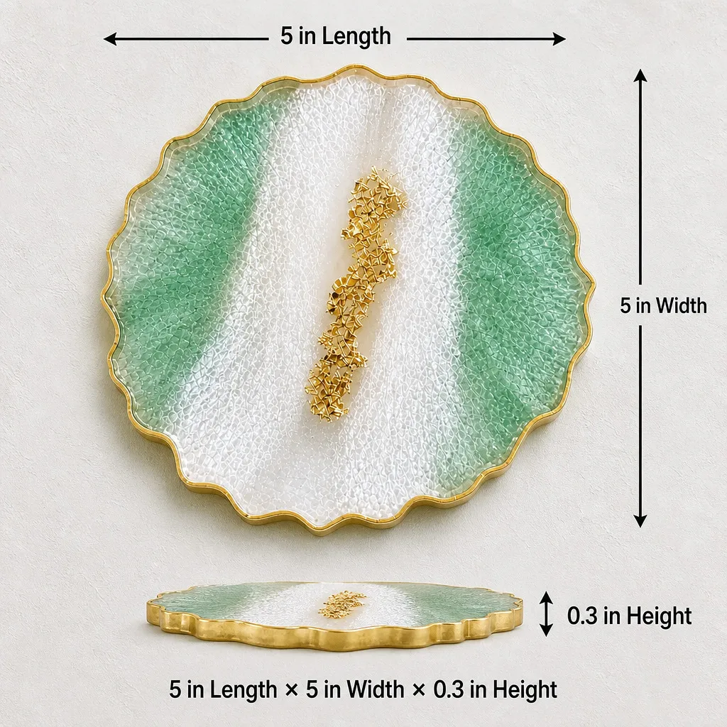 Gilded Jade Resin Coaster — photo 7 of 8