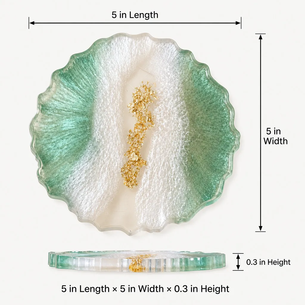 Gilded Jade Resin Coaster — photo 8 of 8