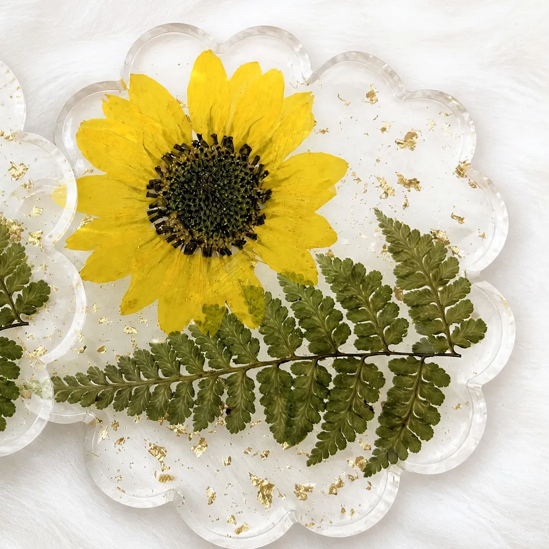 Sunlit Bloom Resin Coaster — photo 6 of 6
