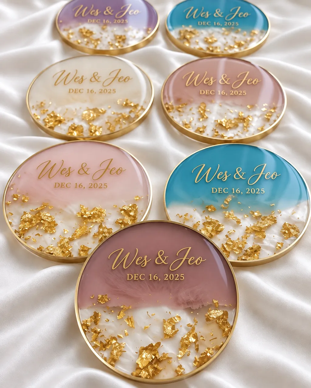 Custom Wedding Guest Favor Coasters